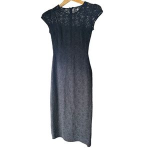 Zara Midi Black Lace Dress